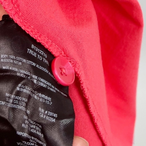 NWT Volcom Nothin But Stone Babydoll Short Sleeve Button Front Mini Dress - Picture 10 of 10